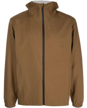 ROMEO HUNTE Logo-Print Hooded Jacket - Brown