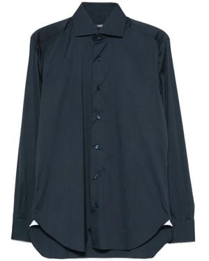 Barba Napoli Point-Collar Button-Down Shirt - Blue