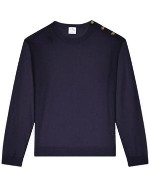Courreges Shoulder-Snaps Jumper - Blue