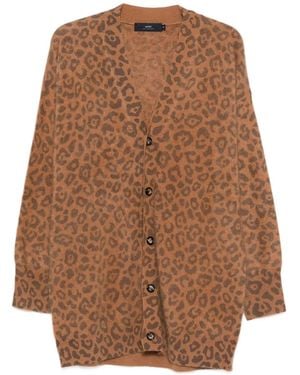 arch4 Mr Dubois Cardigan mit Leoparden-Print - Braun