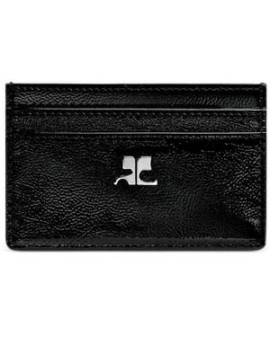 Courreges Logo-Plaque Naplack Card Holder - Black