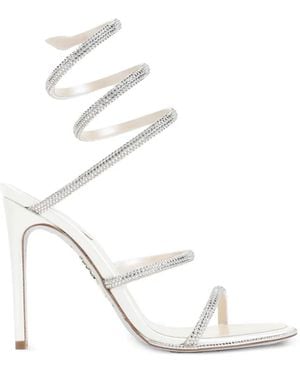 Rene Caovilla Sandalias Cleo Con Detalle De Cristales - Blanco