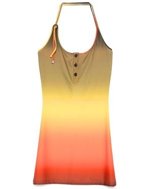 The Attico Halterneck Mini Dress - Orange