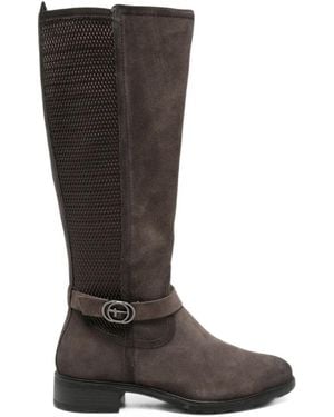 Tamaris Buckle-Detail Knee-High Boots - Black