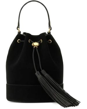 Gianvito Rossi Sienna タッセル バケットバッグ - ブラック