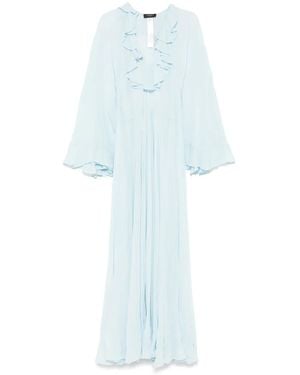 Twinset Capri Ruffle-Detailed Maxi Dress - Blue