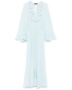 Twinset Capri Ruffle-Detailed Maxi Dress - Blue