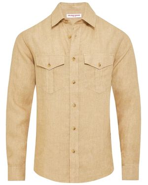Orlebar Brown Colburn Double-Pocket Linen Shirt - Natural