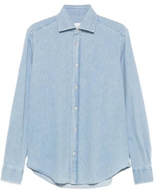 Eleventy Long-Sleeve Denim Shirt - Blue