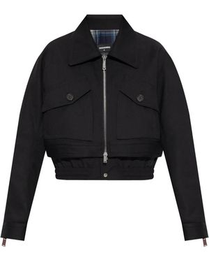 DSquared² Cropped Zip-Front Jacket - Black