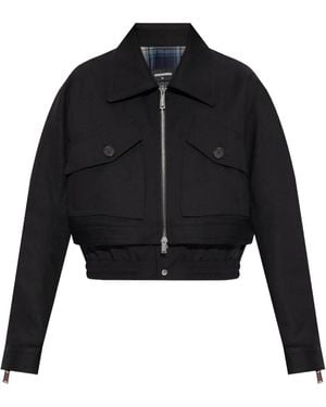 DSquared² Cropped Zip-Front Jacket - Black