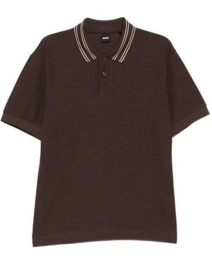 BOSS Cotton Polo Shirt - Brown