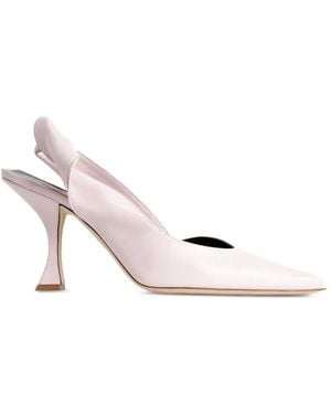 BY FAR Yasha Twist-Strap Court Shoes - Pink
