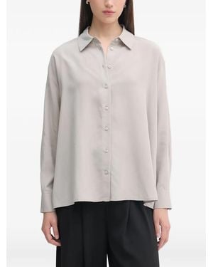 Sisley Button-Up Long-Sleeve Shirt - White