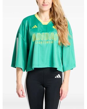 adidas Jersey Oversize Con Tres Rayas - Verde
