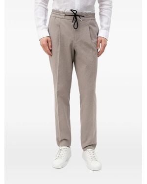 HUGO Seersucker Drawstring Trousers - Grey