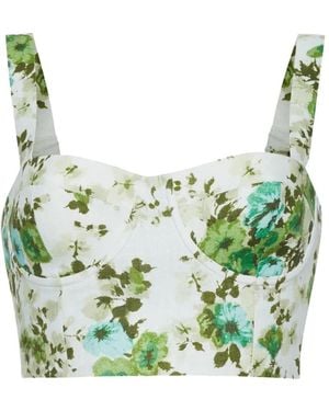 Cara Cara Claudine Floral-Print Top - Green