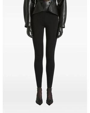 Balmain High-Waisted Milano Jersey Trousers - Black