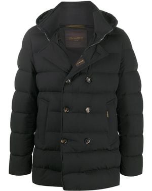 Moorer Florio Double-Breasted Padded Coat - Black