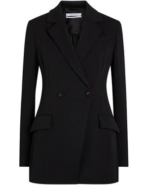Another Tomorrow Double-Breasted Blazer - Black