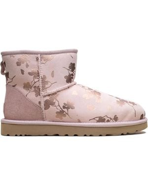 UGG Floral Foil Mini Boots - Pink