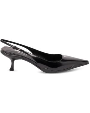Prada Leather Slingback Court Shoes - Black