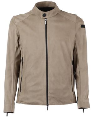 Rrd Zip Biker Jacket - Natural