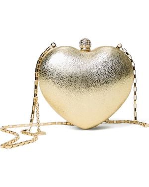Twinset Mini Heart-Shaped Clutch Bag - Metallic
