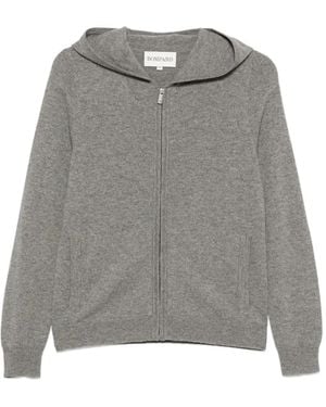 Bompard Zip-Up Cashmere Cardigan - Grey