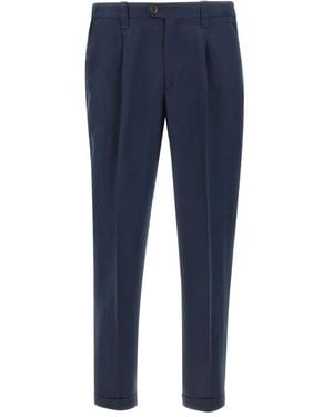 Devore Tailored Pleated Pants - Blue