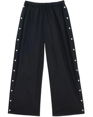 Baserange Pantaloni Part Con Bottoni - Blu