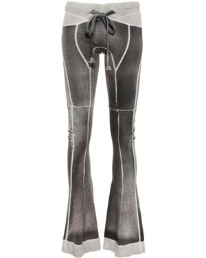 KNWLS Raze Panelled Flared Leggings - Grey