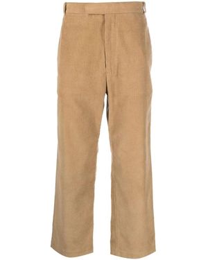 Thom Browne Pantaloni Crop A Coste - Neutro