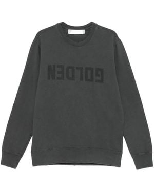 Golden Goose Logo-Print Washed Jumper - Grey