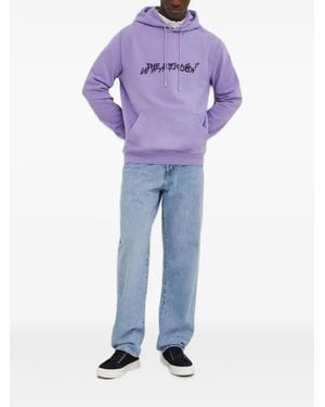 The Kooples Logo-Print Hooded Jumper - Blue