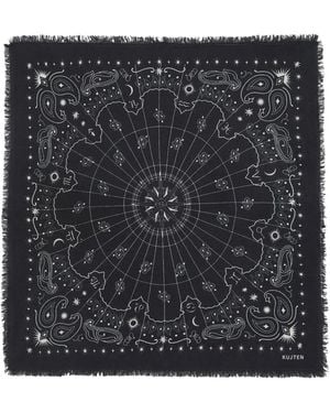 Kujten Large Hachiko Astro Bandana Scarf - Black