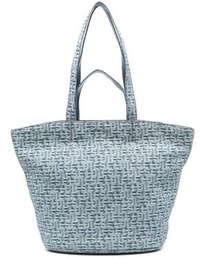 DIESEL Logo-Jacquard Tote Bag - Blue