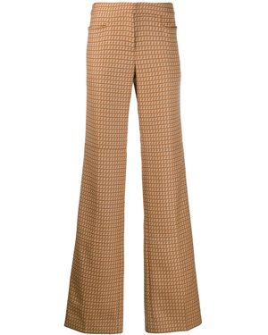 Stella McCartney Abstract Print Straight Pants - Brown