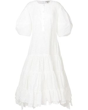 Natasha Zinko Eyelet Detail Dress - White