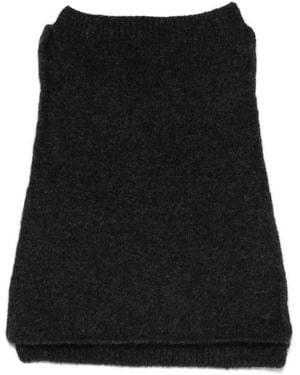 Isabel Benenato Wool Scarf - Black
