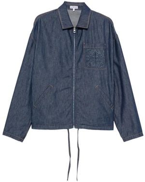 Loewe Anagram-Patch Zip-Fastening Jacket - Blue
