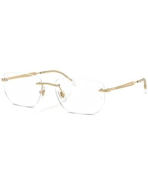 Ray-Ban Rimless-Frame Glasses - White