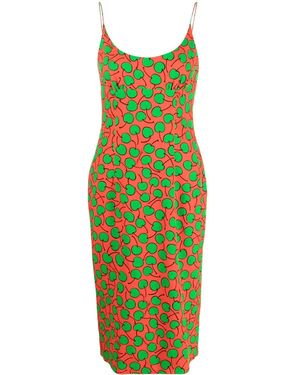 Moschino Graphic-Print Midi Dress - Green