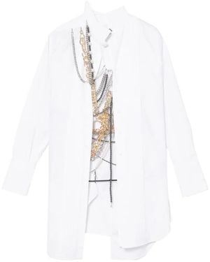 Junya Watanabe Chain-Embellished Shirt - White