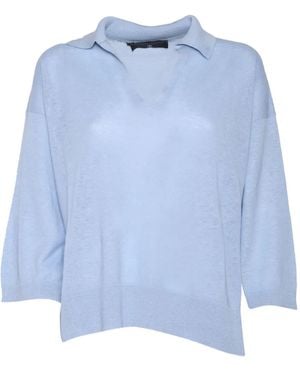 FILIPPO DE LAURENTIIS Top de manga tres cuartos - Azul