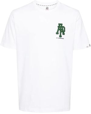 Aape By A Bathing Ape Graphic-Print Cotton T-Shirt - White