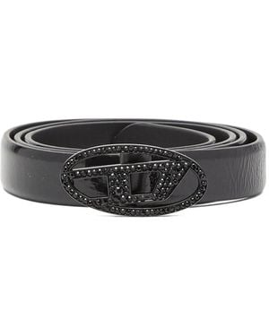 DIESEL Cintura Con Fibbia B-1Dr Strass 20 - Grigio