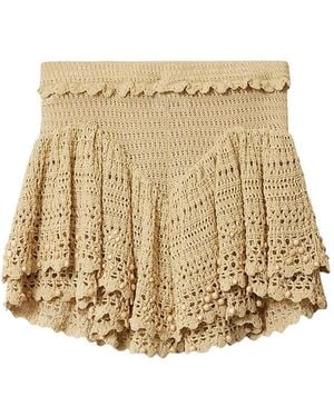 Isabel Marant Olzea Crochet Shorts With Beads - Natural