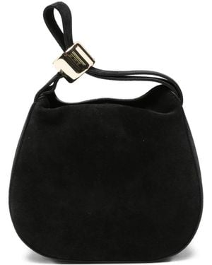 Semicouture Mini Baily Suede Tote Bag - Black