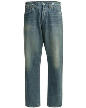 A.PRESSE No.22 Faded-Effect Straight-Leg Jeans - Blue